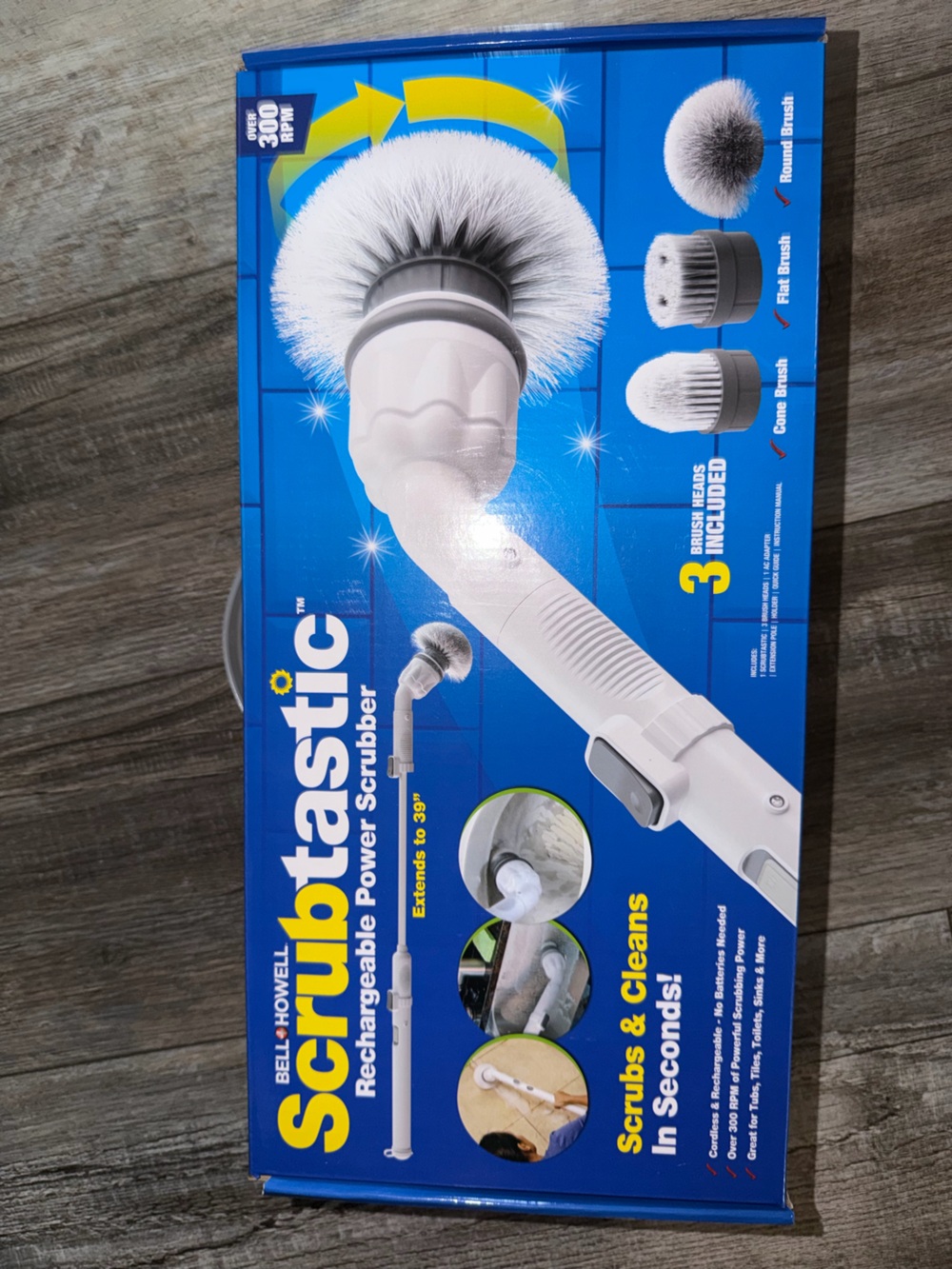 Scrubtastic Rechargeable Power Scrubber — White